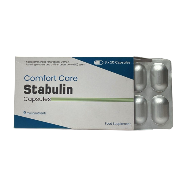 Stabulin capsules are expert formula to support overall health and wellbeing, with 9 Nutrients to help safeguard your daily nutritional requirements.